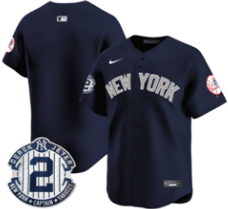 Men 2026 New York Yankees #2 Jeter blue Nike MLB Jersey 10060